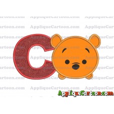 Tsum Tsum Winnie The Pooh Applique Embroidery Design With Alphabet C