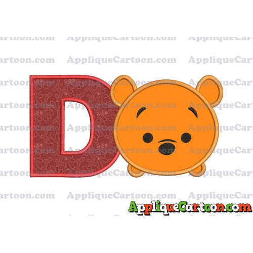 Tsum Tsum Winnie The Pooh Applique Embroidery Design With Alphabet D