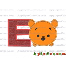 Tsum Tsum Winnie The Pooh Applique Embroidery Design With Alphabet E