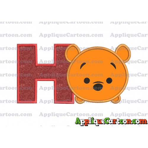 Tsum Tsum Winnie The Pooh Applique Embroidery Design With Alphabet H