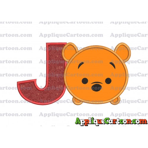 Tsum Tsum Winnie The Pooh Applique Embroidery Design With Alphabet J