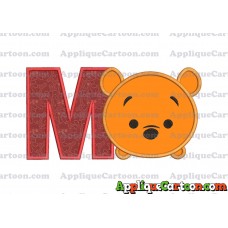 Tsum Tsum Winnie The Pooh Applique Embroidery Design With Alphabet M