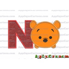 Tsum Tsum Winnie The Pooh Applique Embroidery Design With Alphabet N