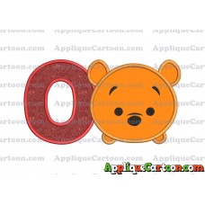 Tsum Tsum Winnie The Pooh Applique Embroidery Design With Alphabet O