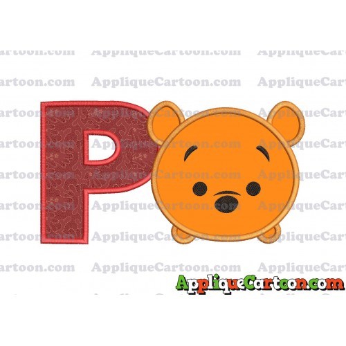 Tsum Tsum Winnie The Pooh Applique Embroidery Design With Alphabet P