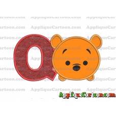 Tsum Tsum Winnie The Pooh Applique Embroidery Design With Alphabet Q