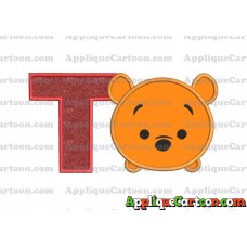 Tsum Tsum Winnie The Pooh Applique Embroidery Design With Alphabet T