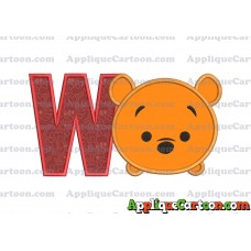 Tsum Tsum Winnie The Pooh Applique Embroidery Design With Alphabet W