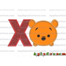 Tsum Tsum Winnie The Pooh Applique Embroidery Design With Alphabet X
