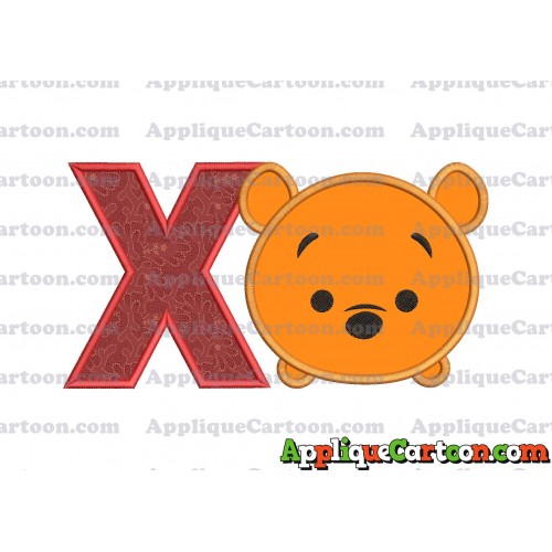 Tsum Tsum Winnie The Pooh Applique Embroidery Design With Alphabet X