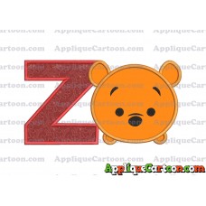 Tsum Tsum Winnie The Pooh Applique Embroidery Design With Alphabet Z
