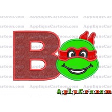 Turtle Ninja Applique 01 Embroidery Design With Alphabet B