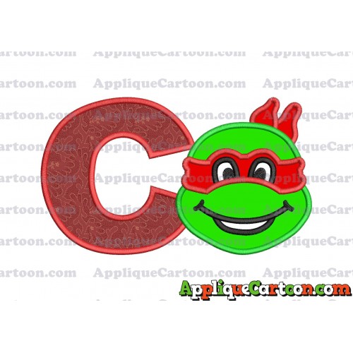 Turtle Ninja Applique 01 Embroidery Design With Alphabet C