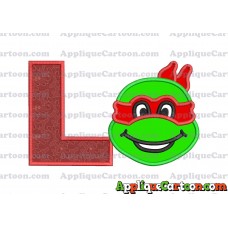 Turtle Ninja Applique 01 Embroidery Design With Alphabet L