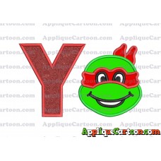 Turtle Ninja Applique 01 Embroidery Design With Alphabet Y