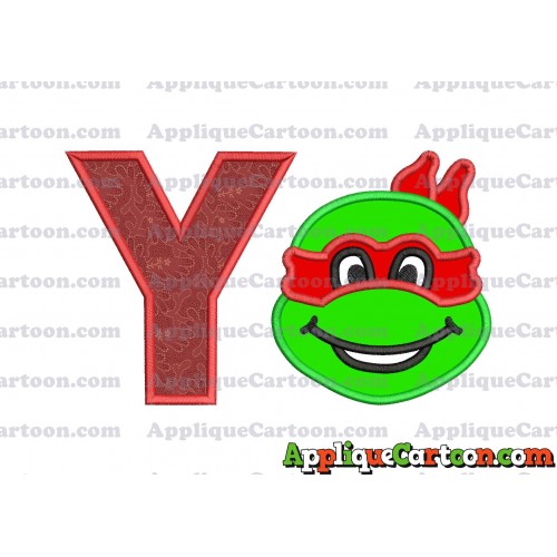 Turtle Ninja Applique 01 Embroidery Design With Alphabet Y