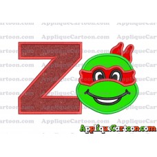 Turtle Ninja Applique 01 Embroidery Design With Alphabet Z