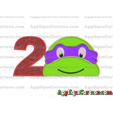 Turtle Ninja Applique 02 Embroidery Design Birthday Number 2