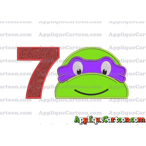 Turtle Ninja Applique 02 Embroidery Design Birthday Number 7