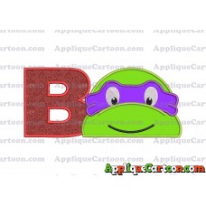 Turtle Ninja Applique 02 Embroidery Design With Alphabet B