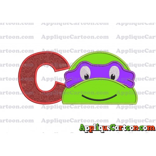 Turtle Ninja Applique 02 Embroidery Design With Alphabet C