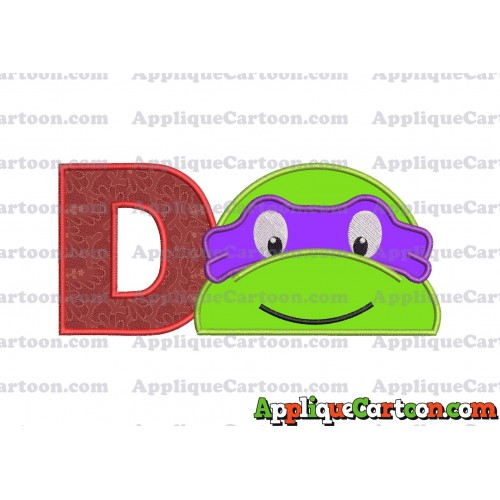 Turtle Ninja Applique 02 Embroidery Design With Alphabet D