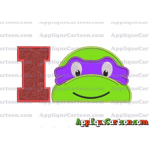 Turtle Ninja Applique 02 Embroidery Design With Alphabet I