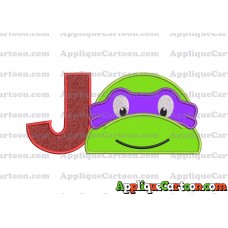 Turtle Ninja Applique 02 Embroidery Design With Alphabet J