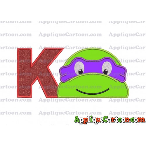 Turtle Ninja Applique 02 Embroidery Design With Alphabet K