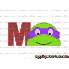 Turtle Ninja Applique 02 Embroidery Design With Alphabet M