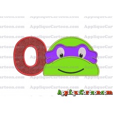 Turtle Ninja Applique 02 Embroidery Design With Alphabet O