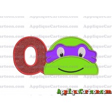 Turtle Ninja Applique 02 Embroidery Design With Alphabet Q