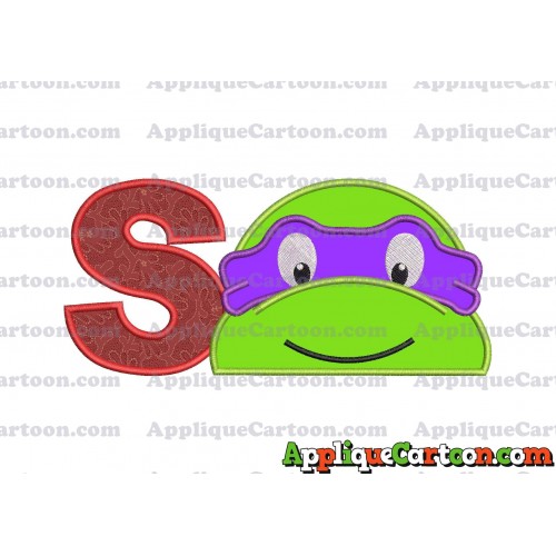 Turtle Ninja Applique 02 Embroidery Design With Alphabet S