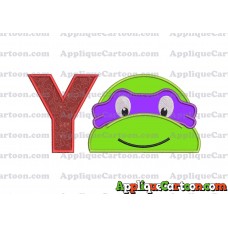 Turtle Ninja Applique 02 Embroidery Design With Alphabet Y