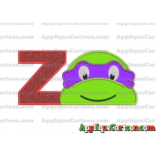 Turtle Ninja Applique 02 Embroidery Design With Alphabet Z