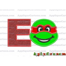 Turtle Ninja Applique Embroidery Design With Alphabet E