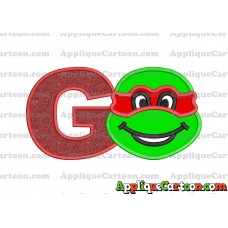 Turtle Ninja Applique Embroidery Design With Alphabet G