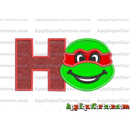 Turtle Ninja Applique Embroidery Design With Alphabet H