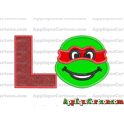 Turtle Ninja Applique Embroidery Design With Alphabet L