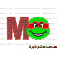 Turtle Ninja Applique Embroidery Design With Alphabet M
