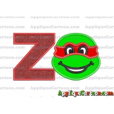 Turtle Ninja Applique Embroidery Design With Alphabet Z