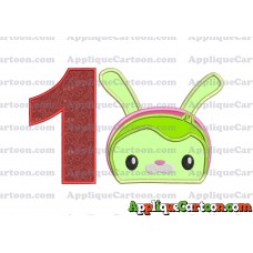 Tweak Bunny Octonauts Applique Embroidery Design Birthday Number 1