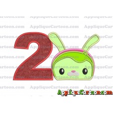 Tweak Bunny Octonauts Applique Embroidery Design Birthday Number 2