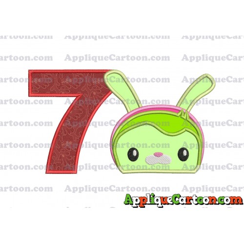 Tweak Bunny Octonauts Applique Embroidery Design Birthday Number 7