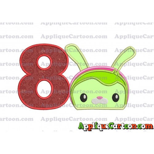 Tweak Bunny Octonauts Applique Embroidery Design Birthday Number 8