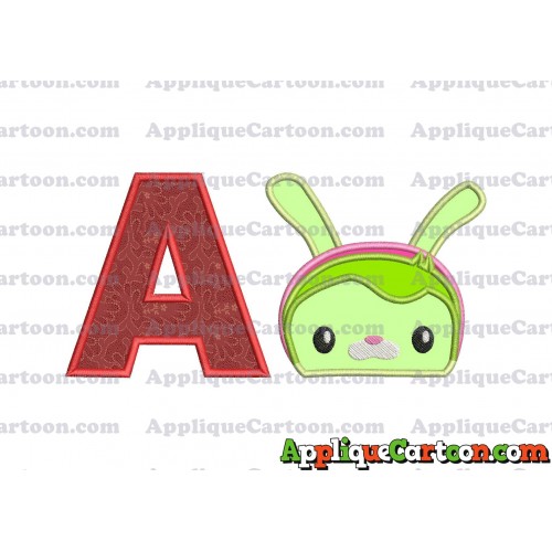 Tweak Bunny Octonauts Applique Embroidery Design With Alphabet A