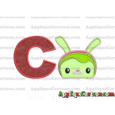 Tweak Bunny Octonauts Applique Embroidery Design With Alphabet C