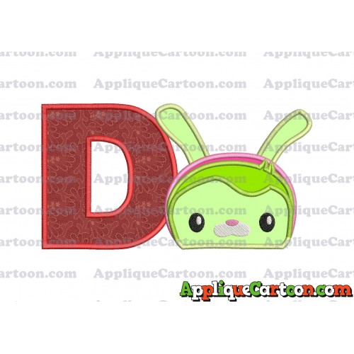Tweak Bunny Octonauts Applique Embroidery Design With Alphabet D
