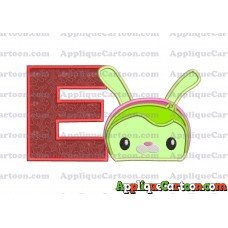 Tweak Bunny Octonauts Applique Embroidery Design With Alphabet E