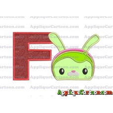 Tweak Bunny Octonauts Applique Embroidery Design With Alphabet F